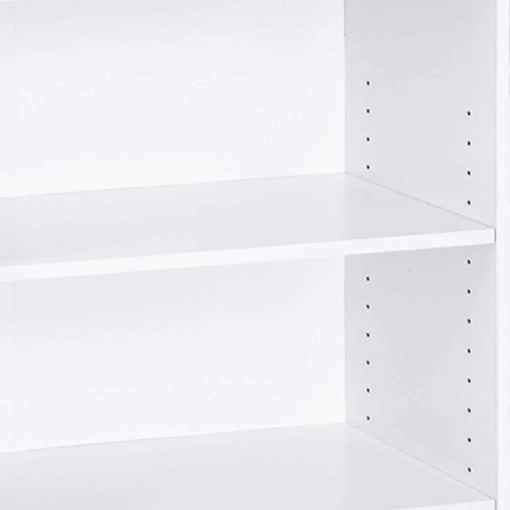 40.3 in. White Wood 3-shelf Standard Bookcase with Adjustable Shelves by Furinno 3 40.3 in. White Wood 3-shelf Standard Bookcase with Adjustable Shelves by Furinno - Image 3