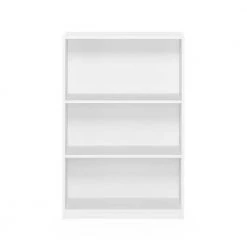 40.3 in. White Wood 3-shelf Standard Bookcase with Adjustable Shelves by Furinno 13 40.3 in. White Wood 3-shelf Standard Bookcase with Adjustable Shelves by Furinno -Furinno Sales white furinno bookcases bookshelves 14151r1wh c3 1000