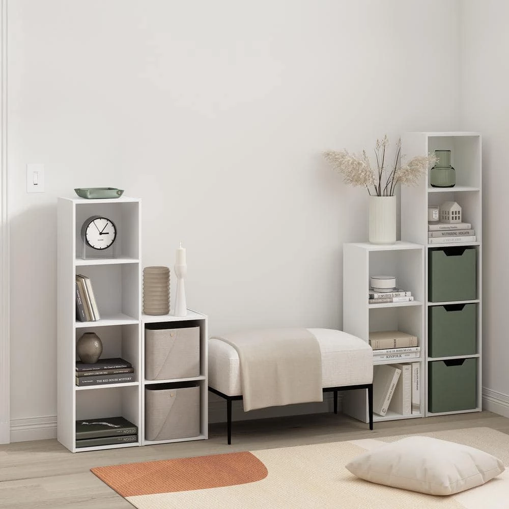 Pasir 52.1 in. White 5-Shelf Standard Bookcase by Furinno 6 Pasir 52.1 in. White 5-Shelf Standard Bookcase by Furinno - Image 6