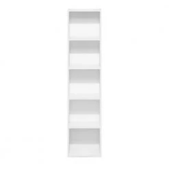Pasir 52.1 in. White 5-Shelf Standard Bookcase by Furinno 8 Pasir 52.1 in. White 5-Shelf Standard Bookcase by Furinno -Furinno Sales white furinno bookcases bookshelves 21048wh 4f 1000