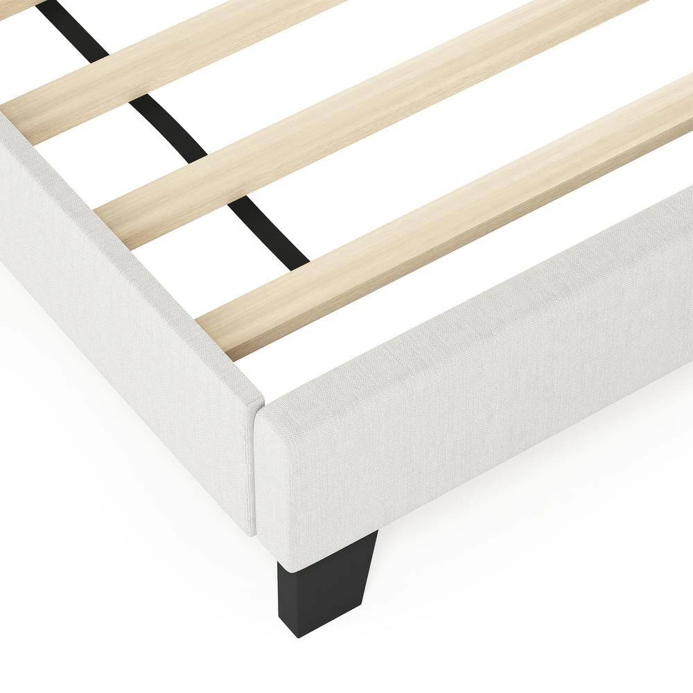 Nadia King Linen Nailhead Trim Bed Frame by Furinno 6 Nadia King Linen Nailhead Trim Bed Frame by Furinno - Image 6