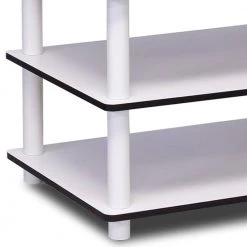 Just 24 in. Whiter Medium Rectangle Wood Coffee Table with Shelf by Furinno -Furinno Sales whiter furinno coffee tables 11173wh ex wh 1f 1000